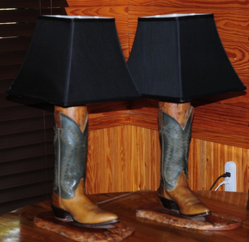 Boot Lamps by artist lenard fisher